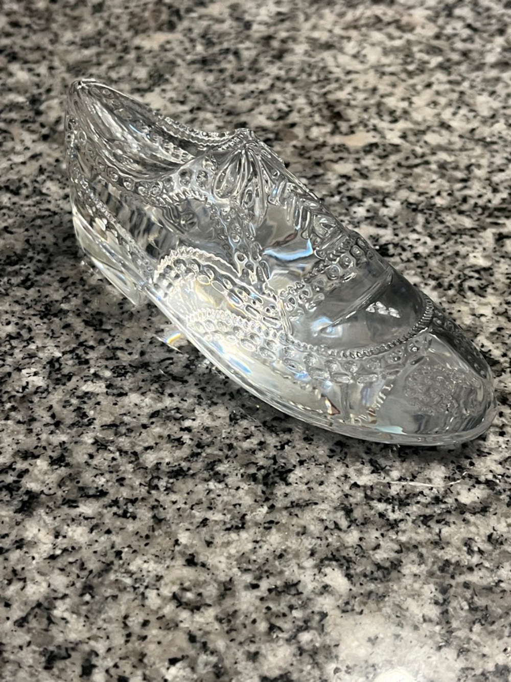 Ralph Lauren Wingtip Shoe Crystal Paperweight vintage Decor Decoration